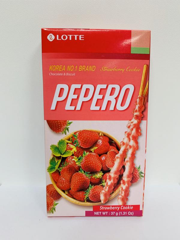 樂天.37g Pepero草莓脆粒餅乾棒